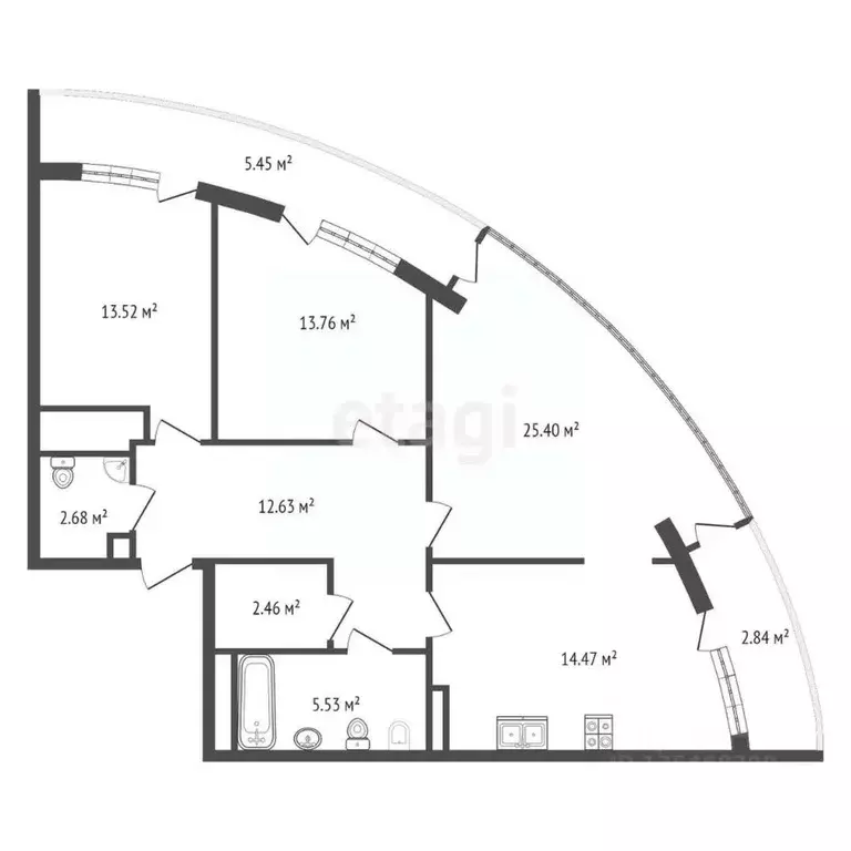 3-к кв. Крым, Ялта муниципальный округ, Ливадия пгт ул. Виноградная, ... - Фото 2