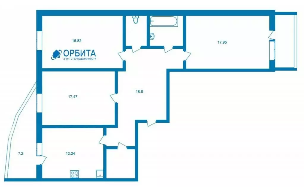 2-комнатная квартира: Тюмень, Ямская улица, 86 (73.1 м) - Фото 0
