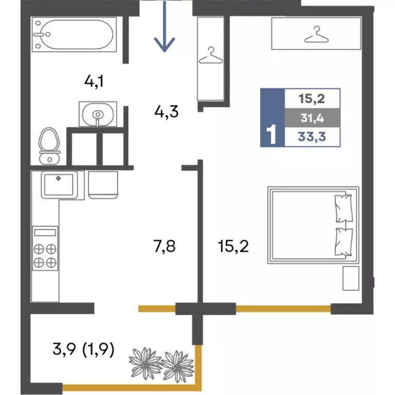 1-к кв. Крым, Симферопольский район, Добровское с/пос, с. Перевальное ... - Фото 1