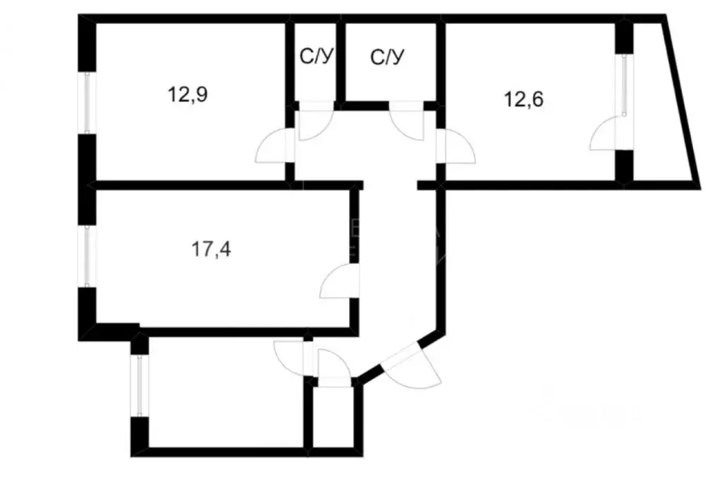 3-к кв. Челябинская область, Челябинск ул. Трашутина, 35 (72.0 м) - Фото 1