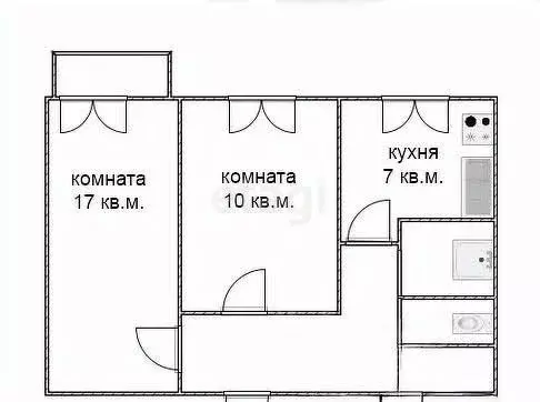 2-к кв. Тульская область, Тула Серебровская ул., 18 (47.0 м) - Фото 1