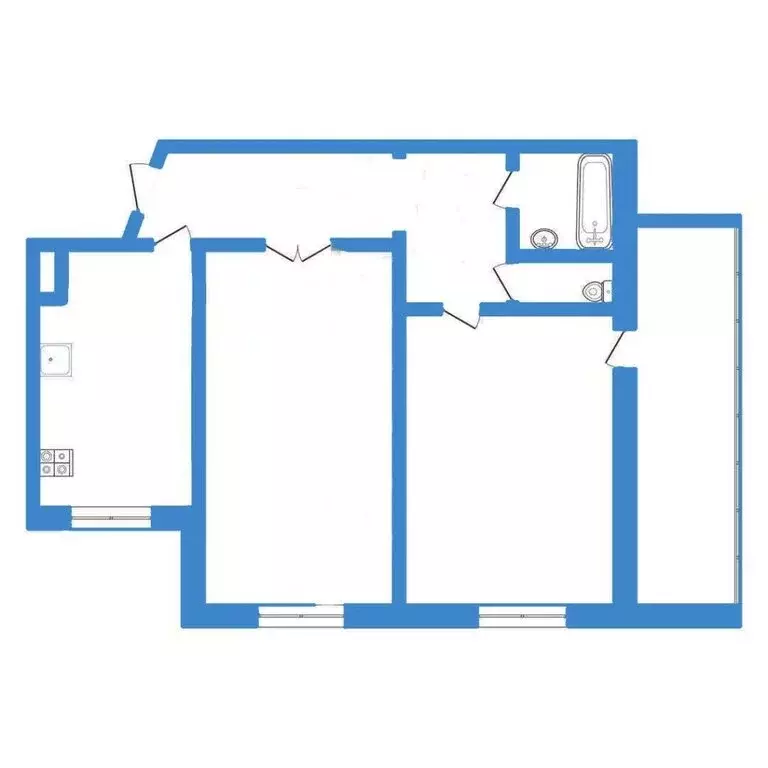 2-комнатная квартира: Тюмень, улица Елизарова, 30 (50 м) - Фото 1
