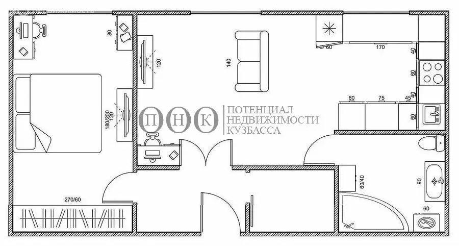 2-комнатная квартира: Кемерово, Советский проспект, 47 (47 м) - Фото 0