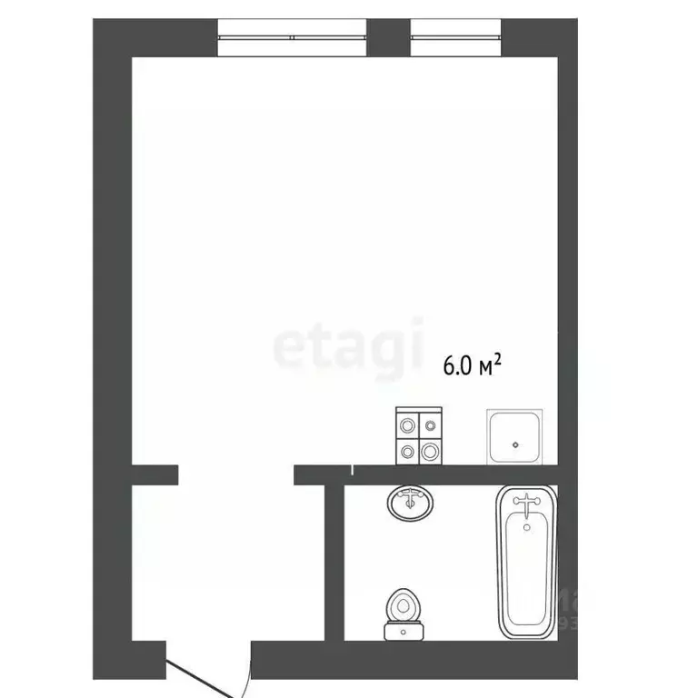 Студия Тюменская область, Тюмень Полевая ул., 117к4 (23.0 м) - Фото 2