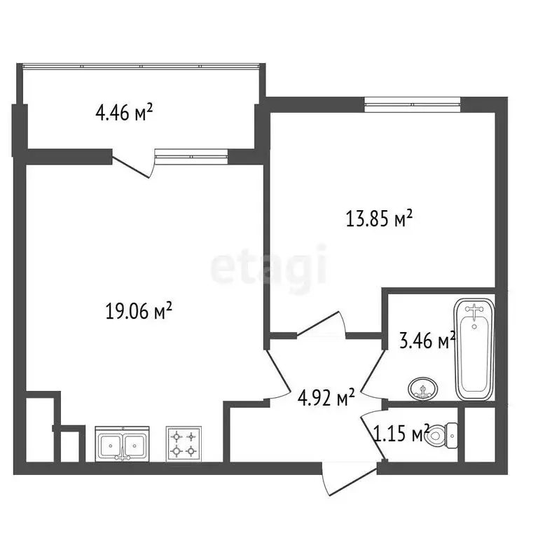 1-комнатная квартира: Санкт-Петербург, Комендантский проспект, 62 ... - Фото 1