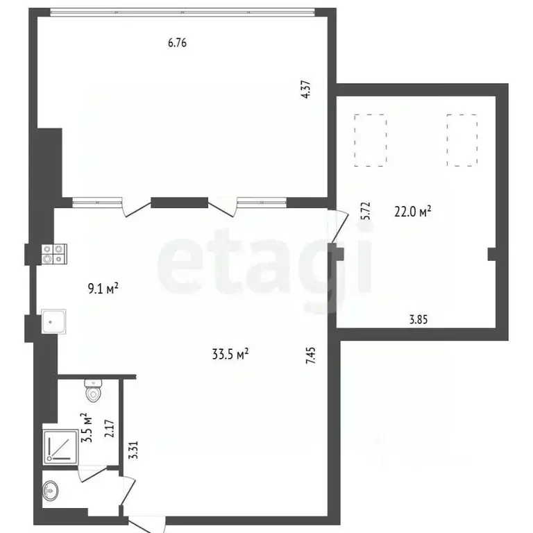 2-к кв. Крым, Симферополь ул. Училищная (101.0 м) - Фото 2