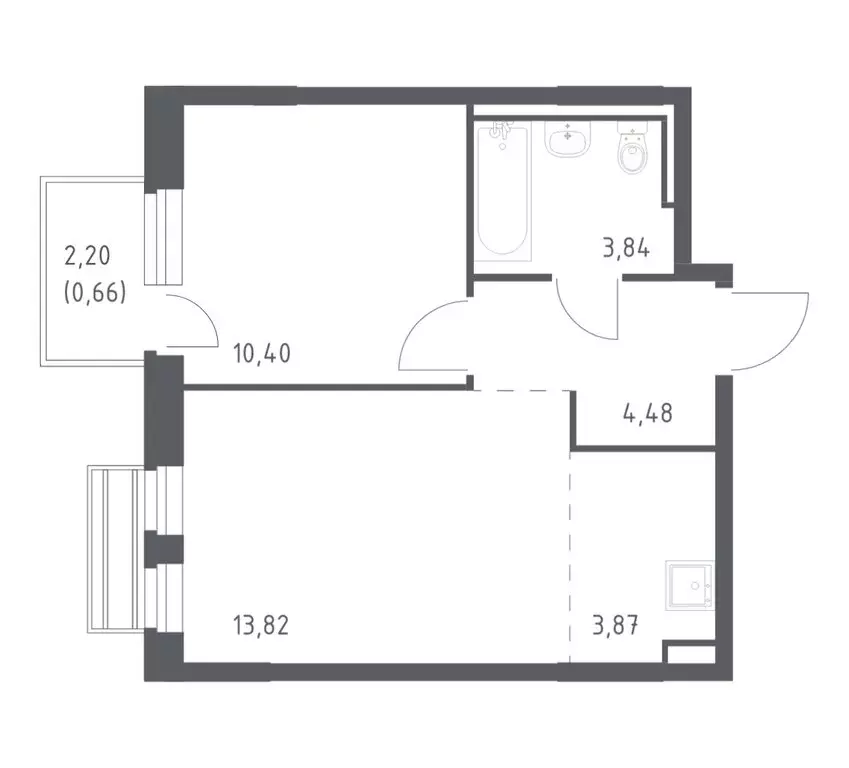 1-комнатная квартира: село Лайково, микрорайон Город-Событие, ЖК ... - Фото 1