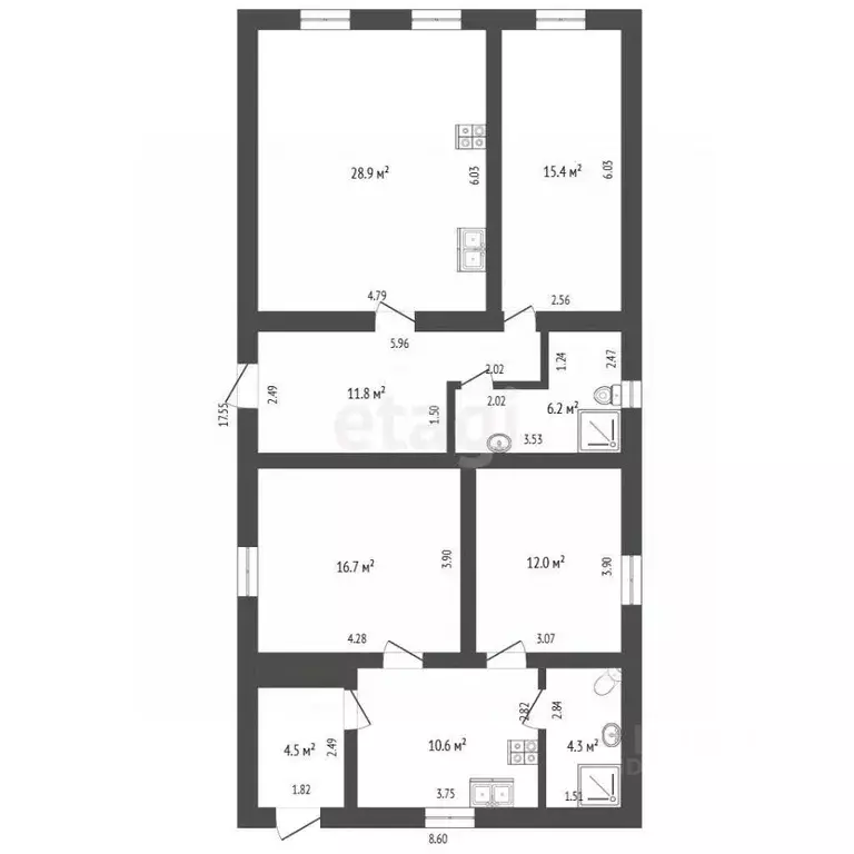 Дом в Ставропольский край, Пятигорск Первомайская ул. (110 м) - Фото 2