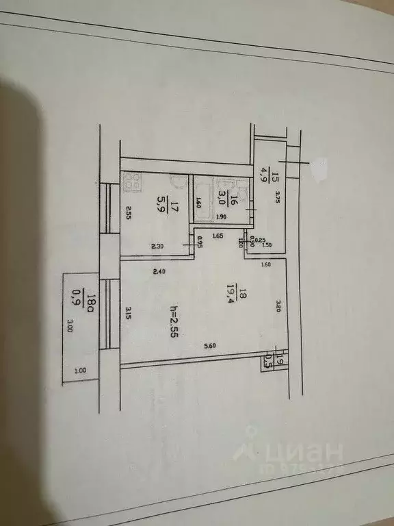 1-к кв. Татарстан, Казань ул. Горьковское Шоссе, 39 (35.0 м) - Фото 0