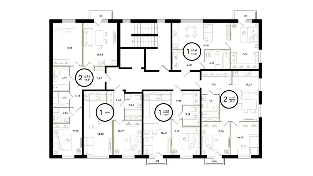 2-комнатная квартира: Тюмень, улица Александра Звягина, 3 (52.66 м) - Фото 1