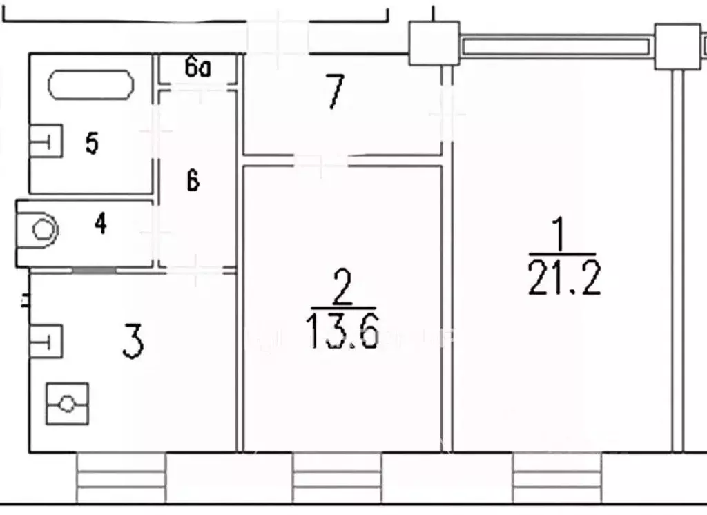 2-к кв. Москва Киевская ул., 22 (56.4 м) - Фото 1