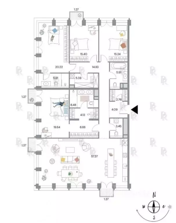 5-к кв. Москва ул. Костикова, 4к5 (187.1 м) - Фото 1