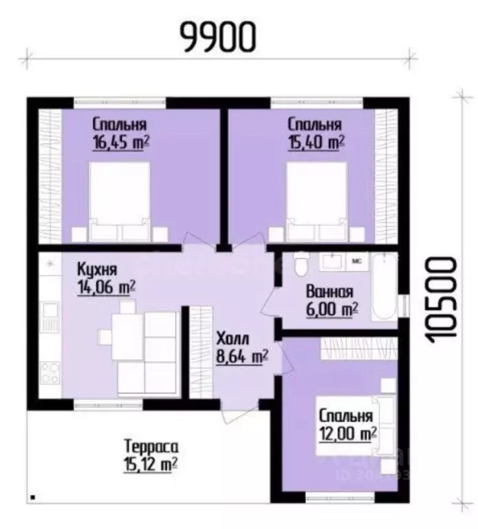 Дом в Севастополь ТСН СНТ РМЗ тер., 89 (94 м) - Фото 1