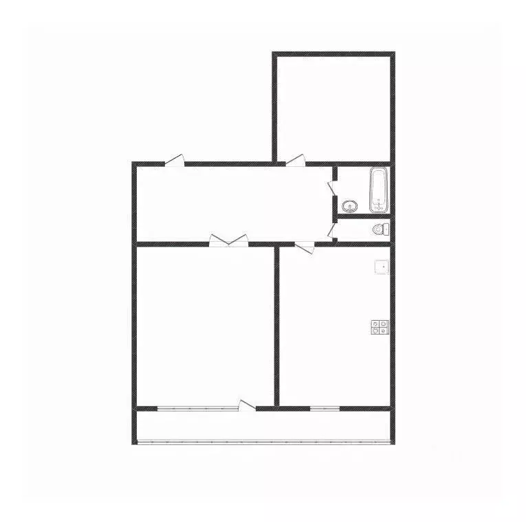 2-к кв. Костромская область, Нерехта Пролетарская ул., 43 (51.8 м) - Фото 2