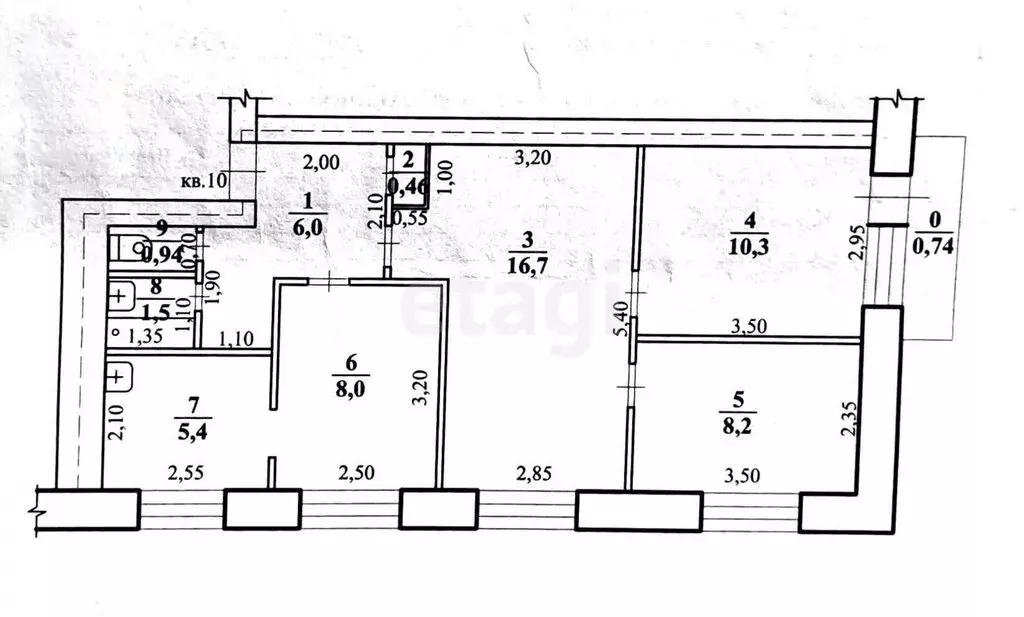 3-комнатная квартира: Нерчинск, улица Погодаева, 101 (57.5 м) - Фото 1
