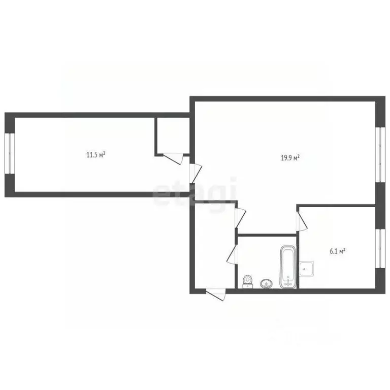 2-к кв. Красноярский край, Красноярск имени газеты Красноярский ... - Фото 2