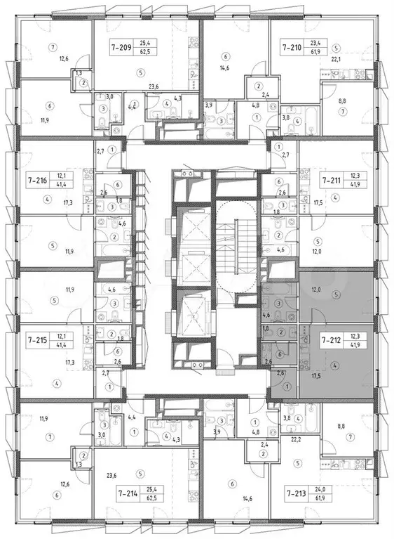 1-к. квартира, 41,5 м, 28/30 эт. - Фото 1