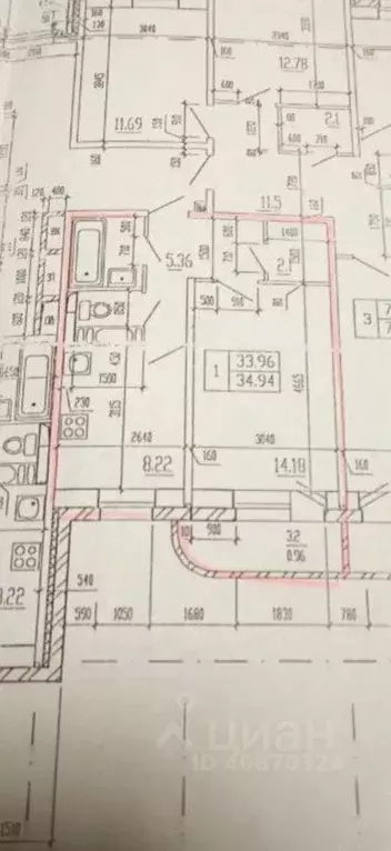 1-к кв. Санкт-Петербург ул. Шостаковича, 3к1 (34.6 м) - Фото 2