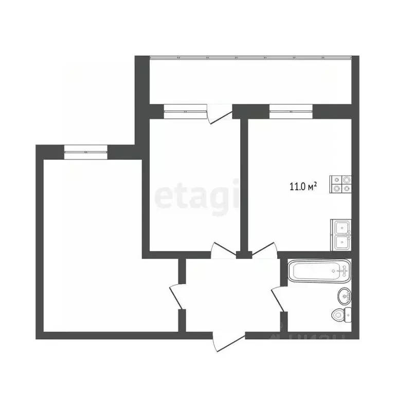 2-к кв. Тюменская область, Тюмень Широтная ул., 193к1 (48.7 м) - Фото 2