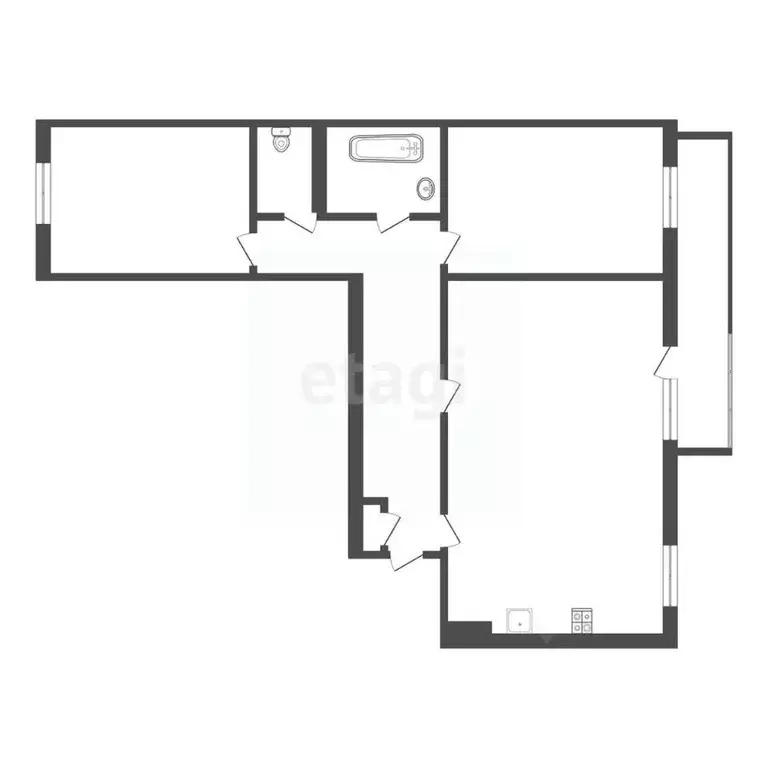 3-к кв. Бурятия, Улан-Удэ ул. Борсоева, 71 (64.4 м) - Фото 1