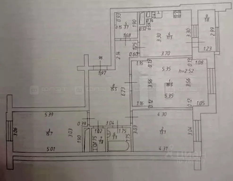 1-к кв. Татарстан, Казань ул. Нурихана Фаттаха, 15 (82.3 м) - Фото 2