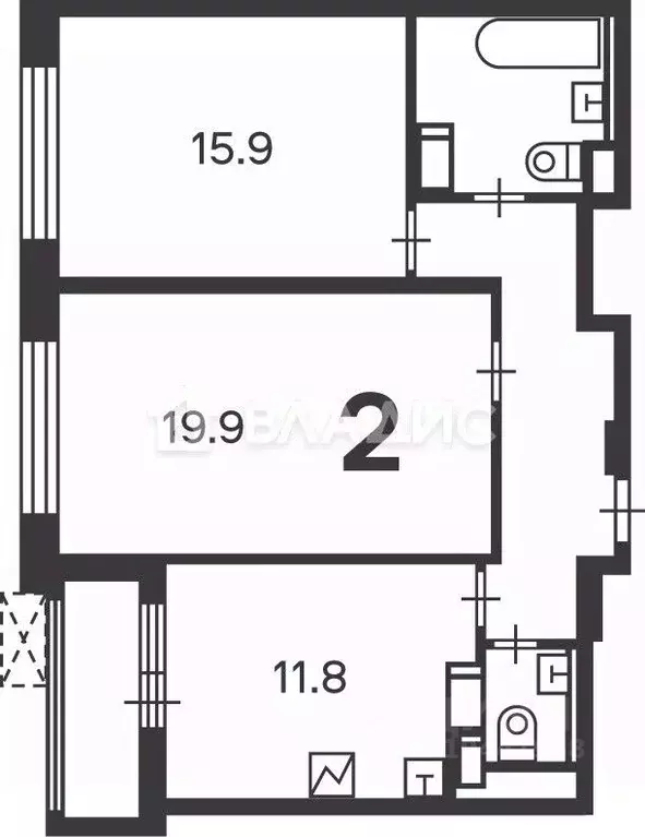 2-к кв. Москва ул. 2-я Марьиной рощи, 3 (62.9 м) - Фото 2
