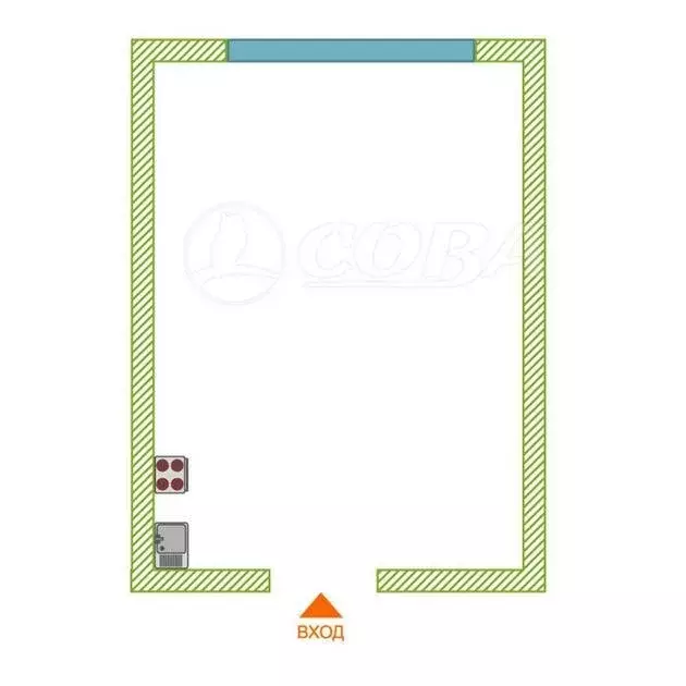 1к в -комнатной квартире (14 м) - Фото 2