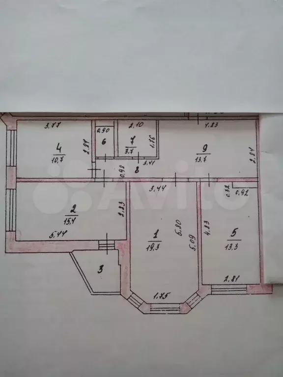 3-к. квартира, 82,3 м, 7/9 эт. - Фото 0