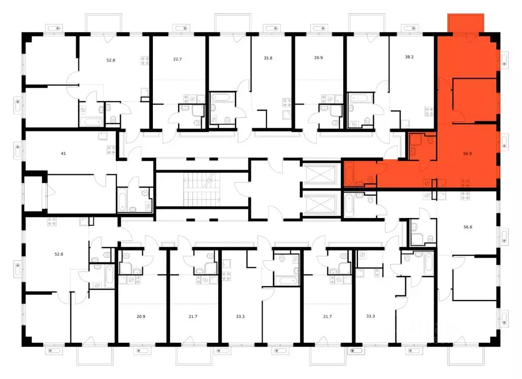 2-к кв. Ленинградская область, Всеволожский район, Заневское городское ... - Фото 2