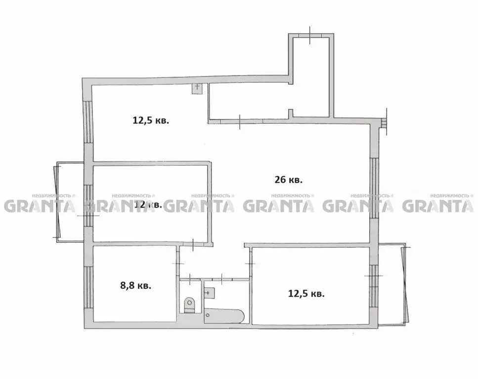 4-комнатная квартира: Красноярск, Взлётная улица, 28 (85 м) - Фото 1