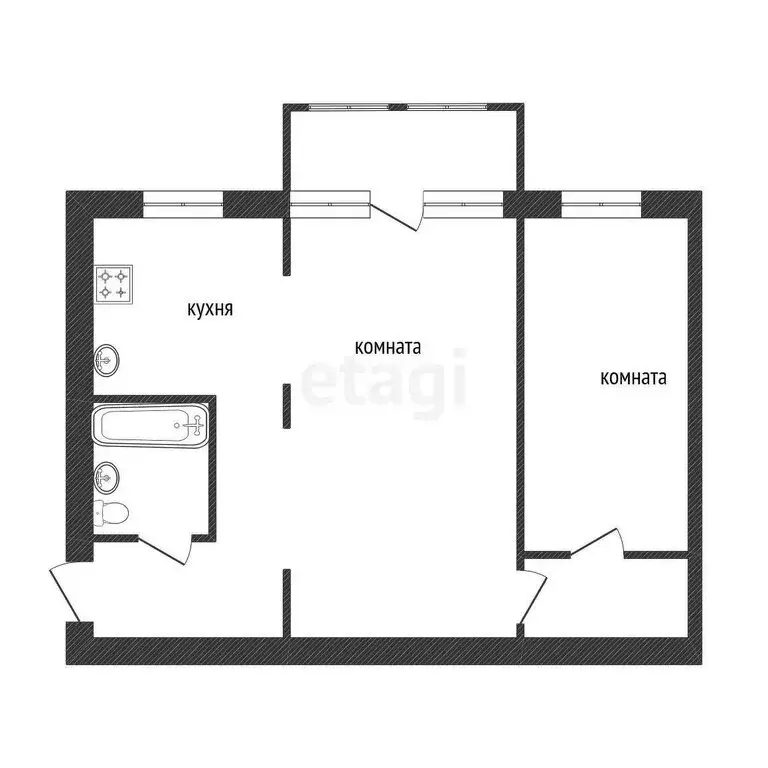 2-комнатная квартира: Ярославль, улица Блюхера, 33 (45 м) - Фото 0