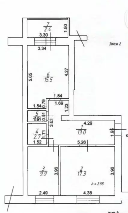 2-к кв. Татарстан, Лаишевский район, Столбищенское с/пос, с. Усады ул. ... - Фото 2