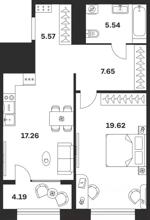 1-к кв. Тульская область, Тула ул. Болотникова, 4 (59.83 м) - Фото 0