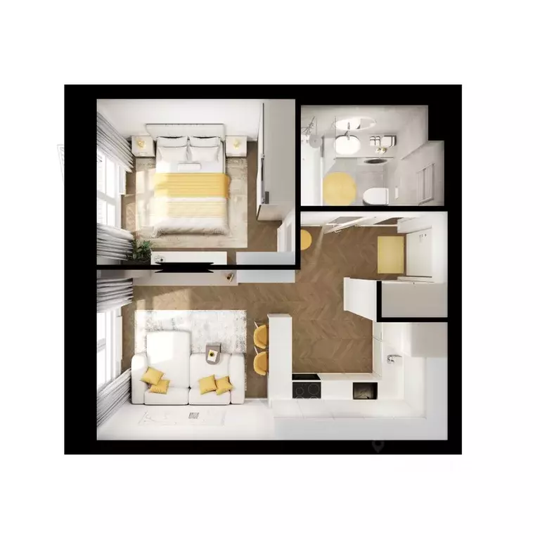 1-к кв. Московская область, Ленинский городской округ, Боброво пгт ... - Фото 2