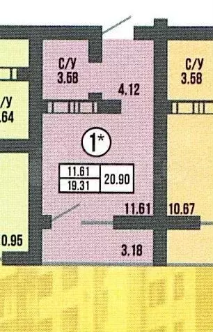 Квартира-студия, 21 м, 2/17 эт. - Фото 0