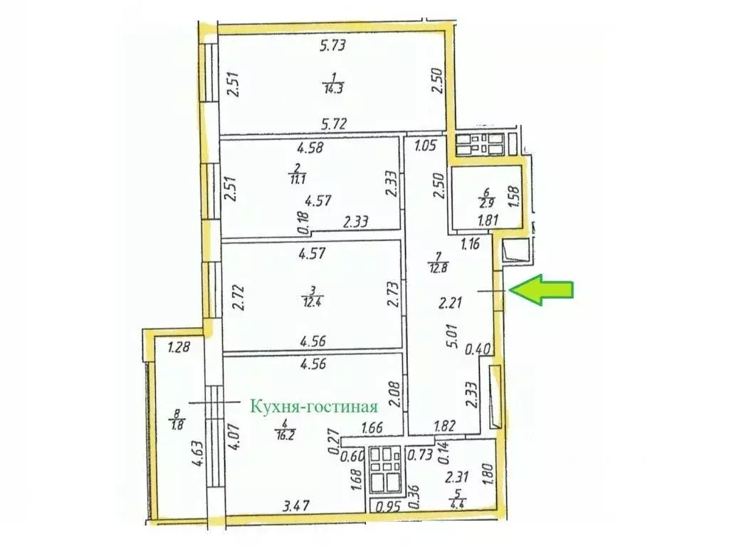 3-к кв. Татарстан, Казань Бирюзовая ул., 1 (75.9 м) - Фото 1