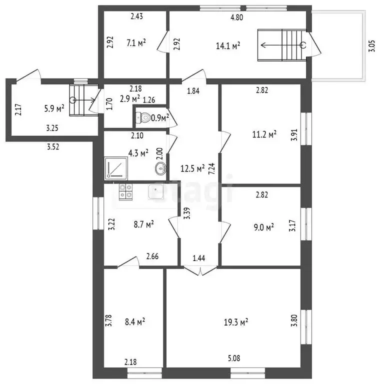 Дом в посёлок Полетаево, улица Мира (83.1 м) - Фото 1