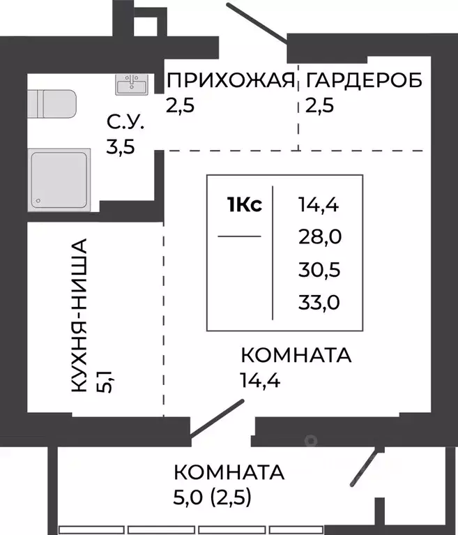 1-к кв. Алтайский край, Барнаул ул. Шумакова, 7к2 (30.5 м) - Фото 0