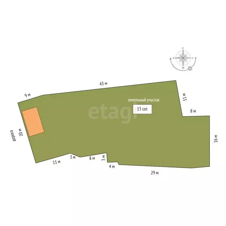 Дом в село Емуртла, Ленинградская улица (32 м) - Фото 2