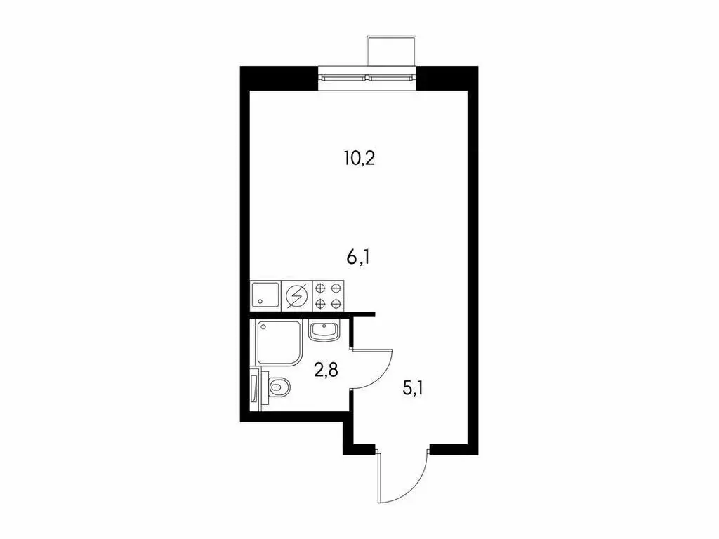 Квартира-студия: Екатеринбург, проспект Космонавтов, 11А (23.6 м) - Фото 1
