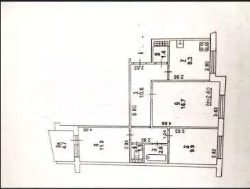 3-к. квартира, 64,4 м, 7/9 эт. - Фото 0