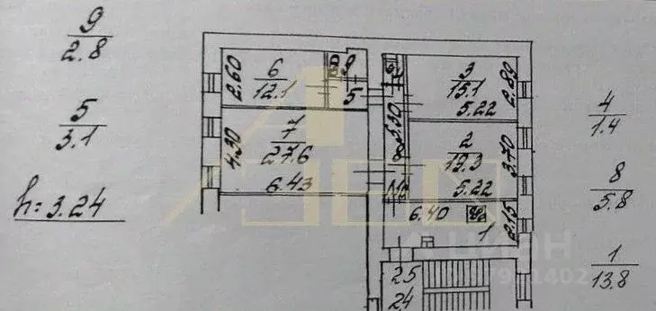 4-к кв. Санкт-Петербург Красносельская ул., 16 (101.0 м) - Фото 1