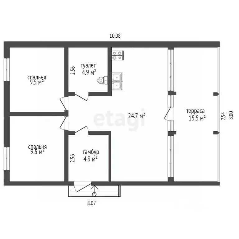 Дом в Калужская область, Ферзиковский район, Красный Городок с/пос, д. ... - Фото 2