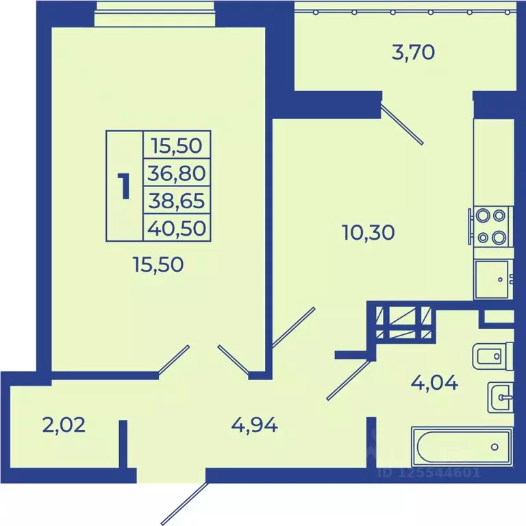 1-к кв. Ростовская область, Новочеркасск  (40.5 м) - Фото 0
