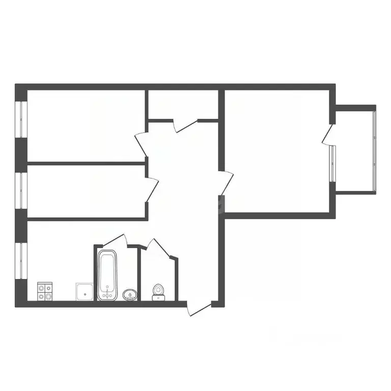 3-к кв. Тульская область, Богородицк ул. Юности, 1 (59.9 м) - Фото 2