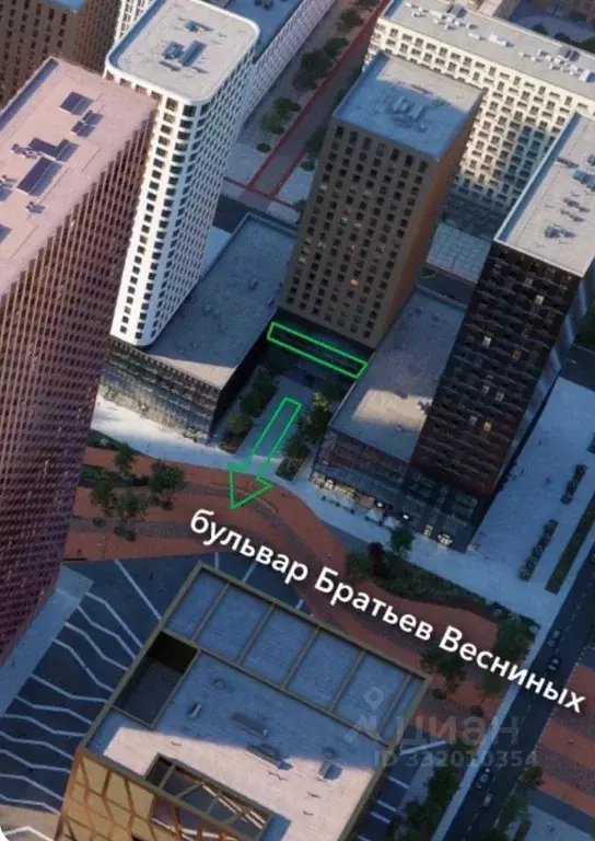 Помещение свободного назначения в Москва бул. Братьев Весниных, 4 (190 ... - Фото 2