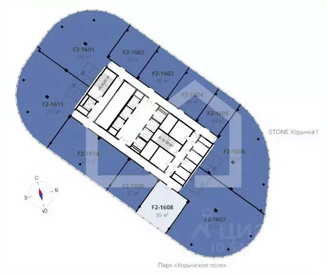 Помещение свободного назначения в Москва Ходынский бул., вл1 (253 м) - Фото 2