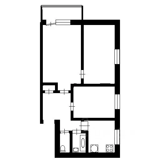 3-к кв. Томская область, Томск Киевская ул., 30 (50.5 м) - Фото 1