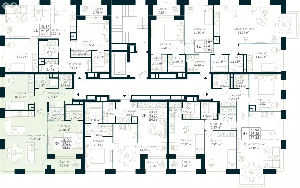 2-комнатная квартира: Уфа, жилой район Глумилино, жилой комплекс Урман ... - Фото 2