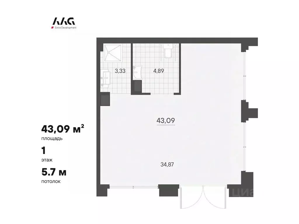 Офис в Санкт-Петербург Магнитогорская ул., 11с1 (43 м) - Фото 1